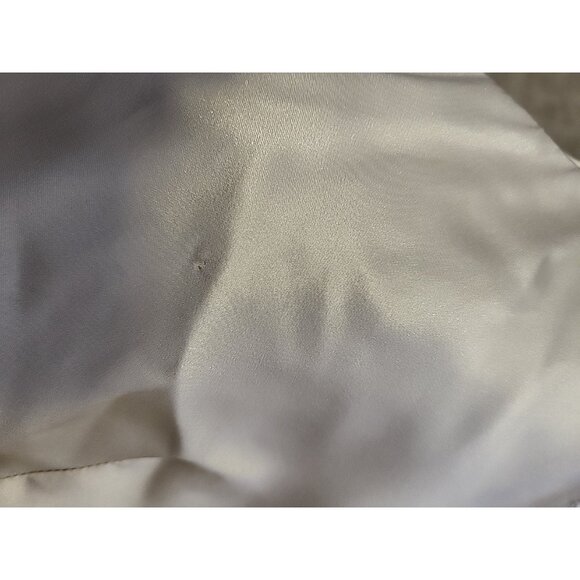 Nine West Y2k Babydoll Blouse Sleeveless Silk Champagne Beaded Detail 12 NWT - Picture 8 of 8